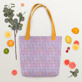 Celestial neon colored Tote all purpose travel school work fashionable mystical print pattern butterfly design stylish bag