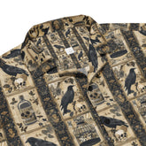 Unisex button shirt, Mens gothic mystic design light airy sweatfree relaxing chill button everyday casual work party oversize shirt