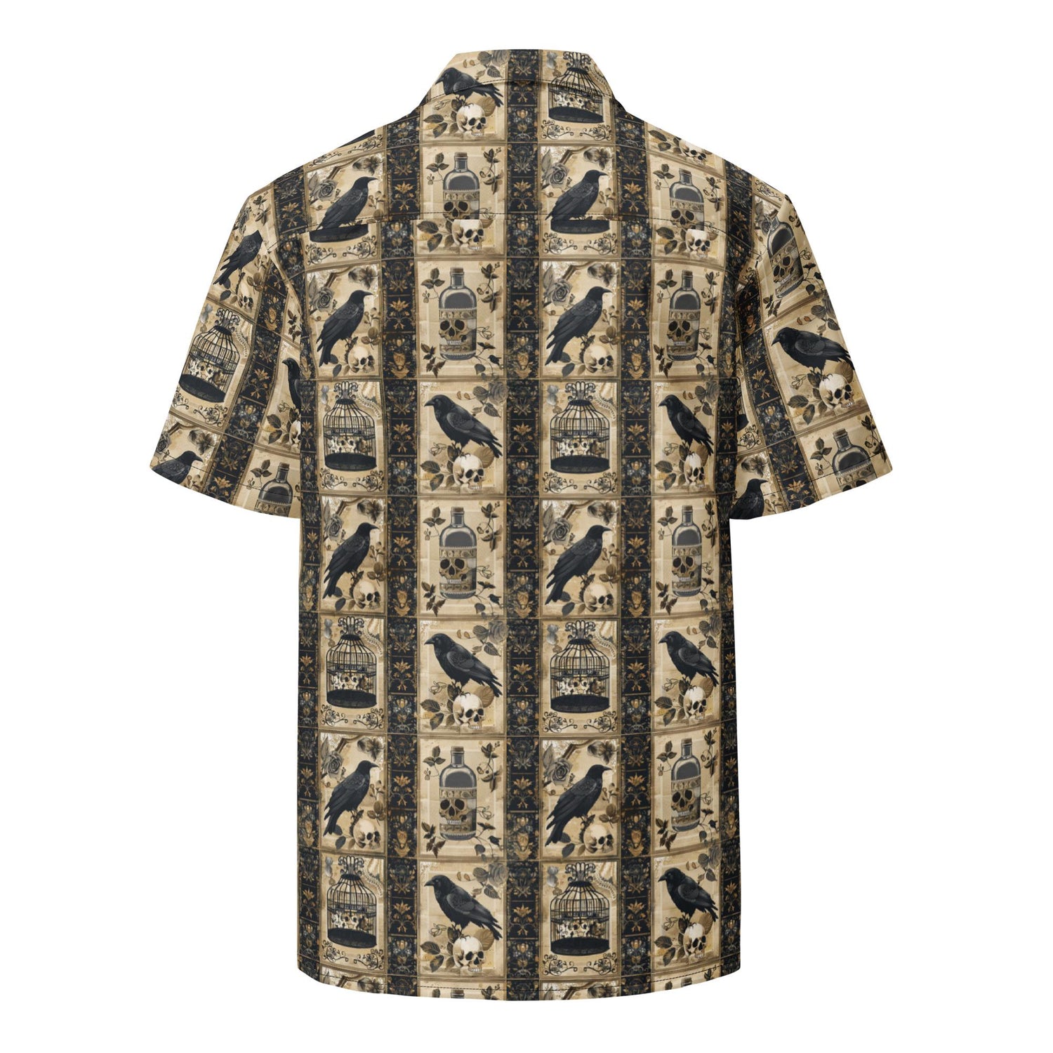 Unisex button shirt, Mens gothic mystic design light airy sweatfree relaxing chill button everyday casual work party oversize shirt