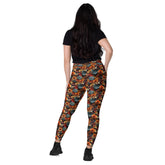 Leggings with pockets, Fall 3D floral pattern gym workout pilates yoga casual everyday Tshirt sweater walking school fashion pants