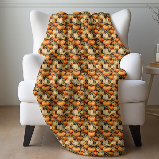 Manta con estampado de calabaza de Acción de Gracias, elegante, simple, suave, cómoda y sedosa, para cama, sofá, viajes, ver televisión, manta de temporada.