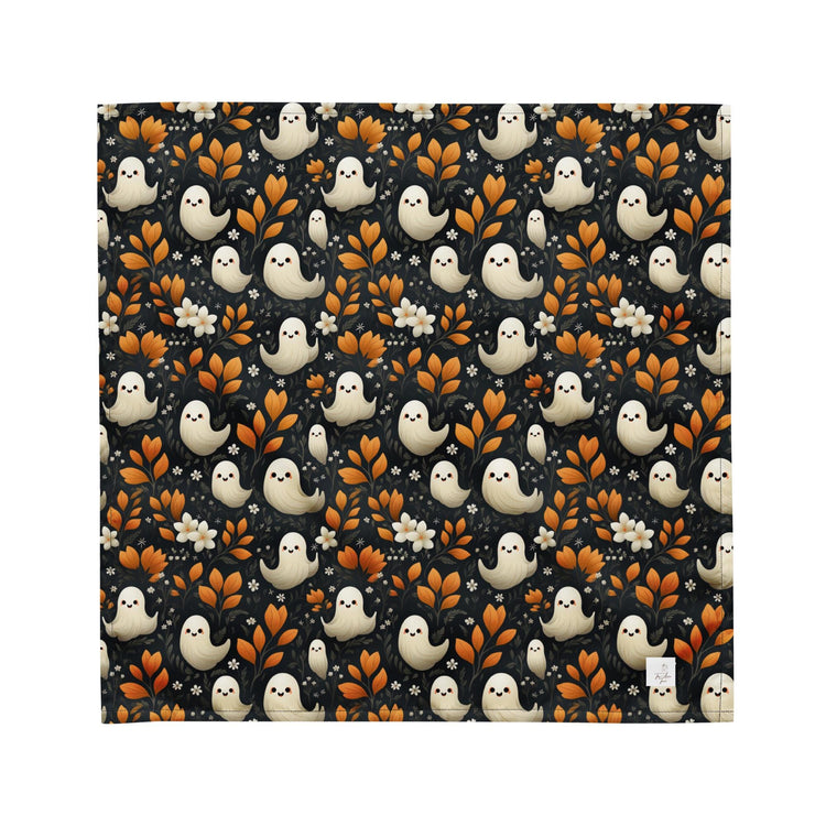 Halloween Pet Bandana all over mini ghosts print stylish casual walk travel designer adorable cat dog human scarf