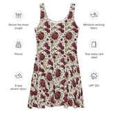 Floral Skater Dress all over print pattern feminine stylish holiday dinner casual date runway classy female wear