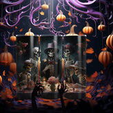 Dead Man party Skinny Tumbler with Straw, 20oz Day of the dead Halloween artistic all-purpose beverage tall cup