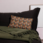 Fall foral pillow all over pattern Autumn design couch bed bench couture stylish warm festive holiday accent cushion