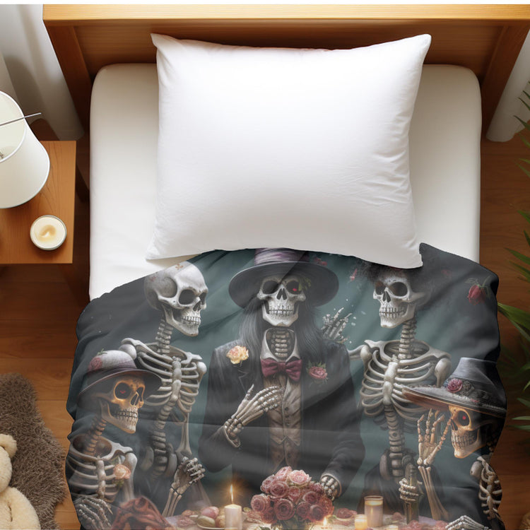 Day of the Dead velveteen blanket la ofrenda Mexican traditional dia de los muertos art design any room decor blanket