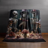 Day of the Dead velveteen blanket la ofrenda Mexican traditional dia de los muertos art design any room decor blanket