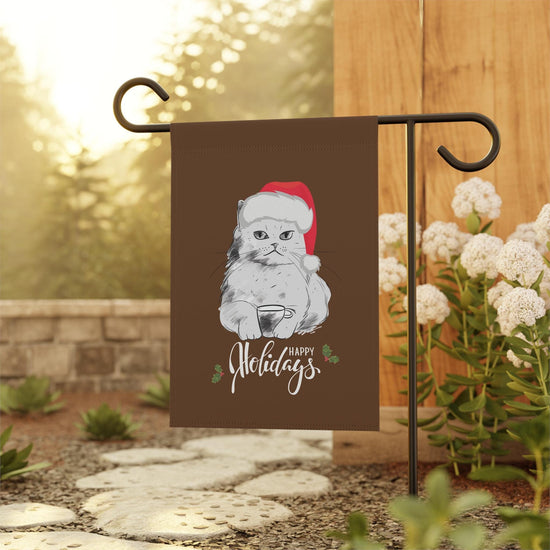 Outdoor Xmas Banner - Garden & House Banner, Cat Lover Gift, Pet Decorations, Holiday Outside Decor, Gift for Mom, Christmas Banner, Holiday