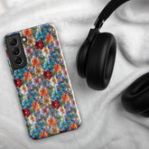 Tough case for Samsung®, Bright colorful floral pattern Android sturdy strong protective phone case great for school work travel