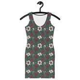 Floral All-Over Print Bodycon Dress | Fall Fashion | Elegant Floral above knee Dress | Trendy Party Outfit