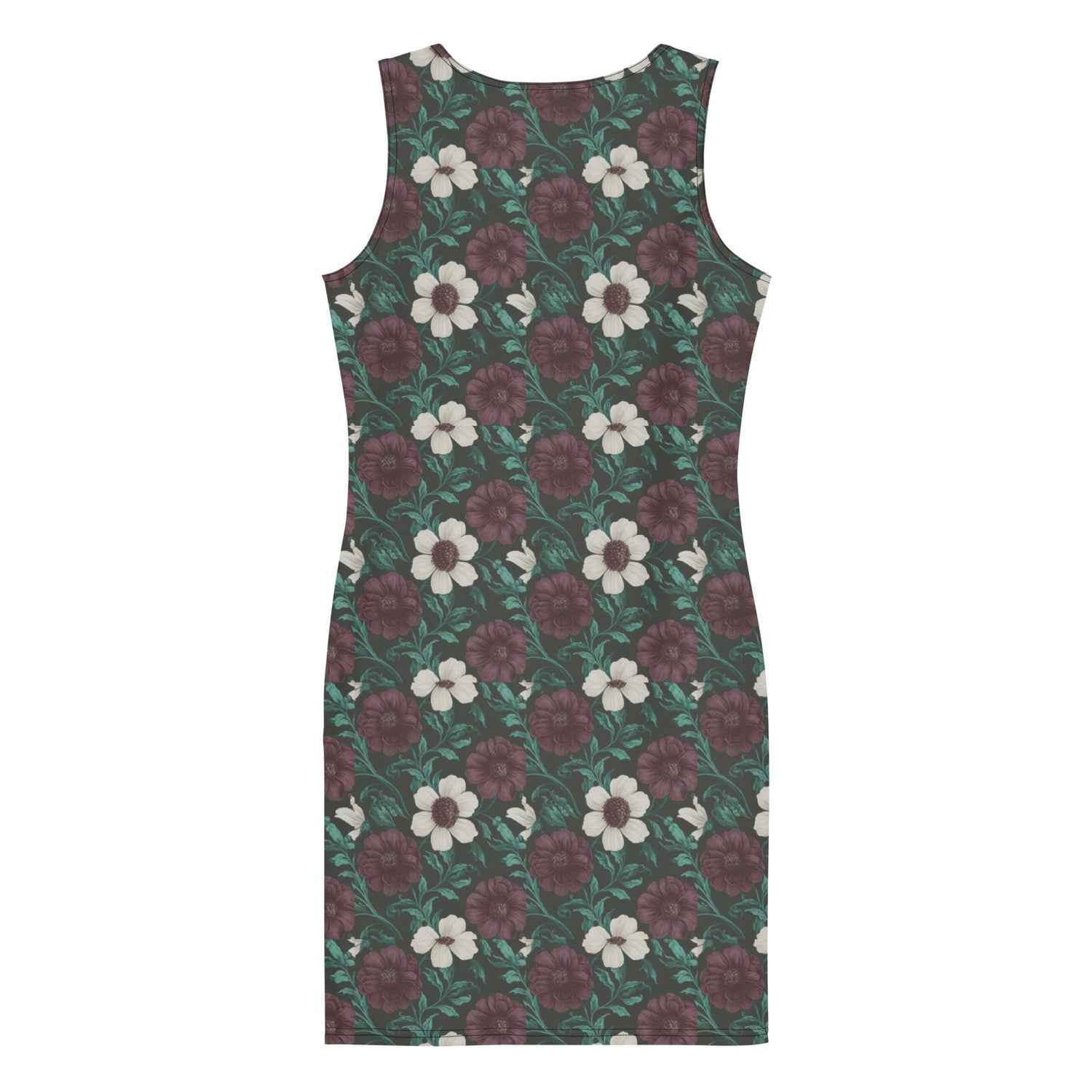 Floral All-Over Print Bodycon Dress | Fall Fashion | Elegant Floral above knee Dress | Trendy Party Outfit