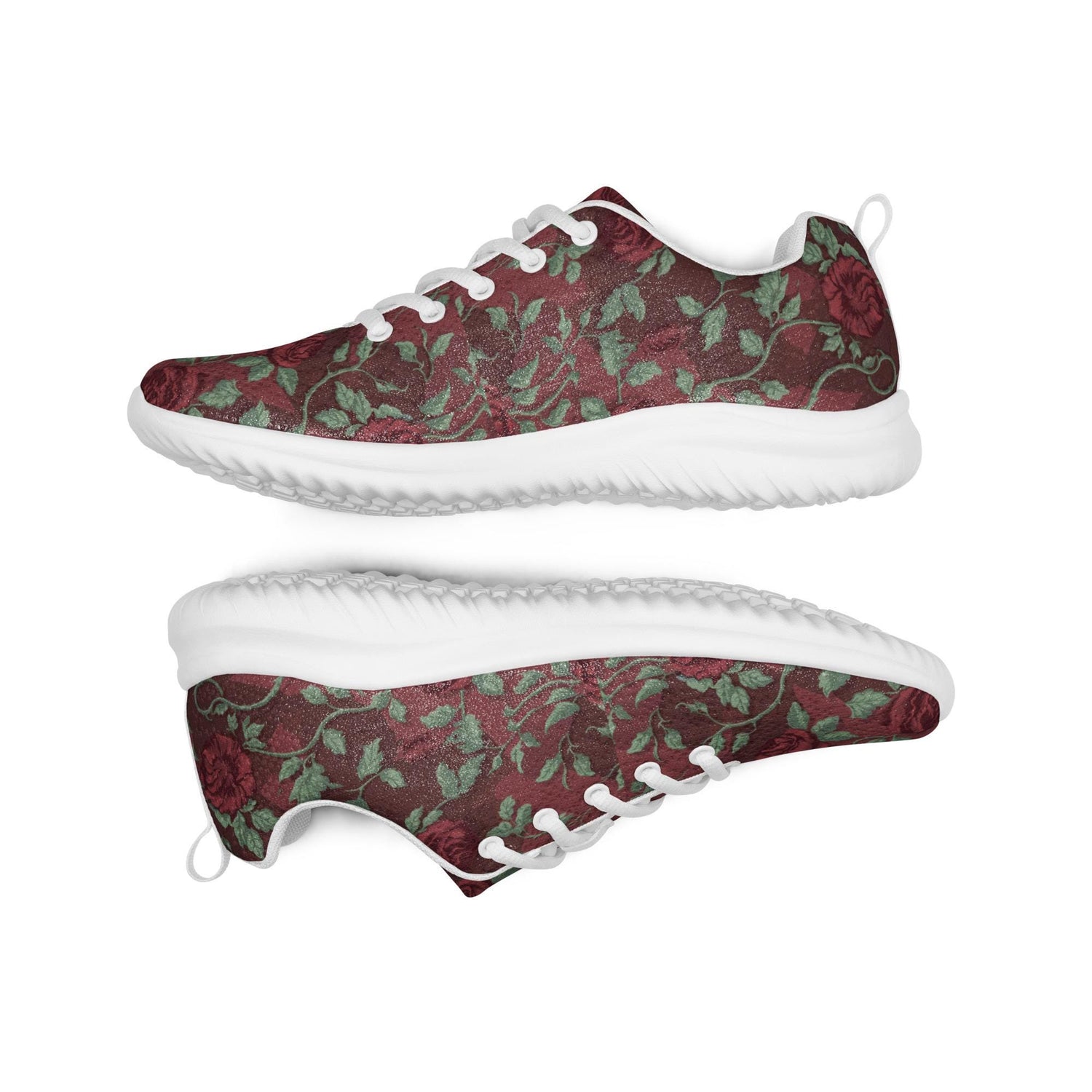 Chic Floral All-Over Print Athletic Shoes for Women - Soft, Casual, and Fashion-Forward Footwear