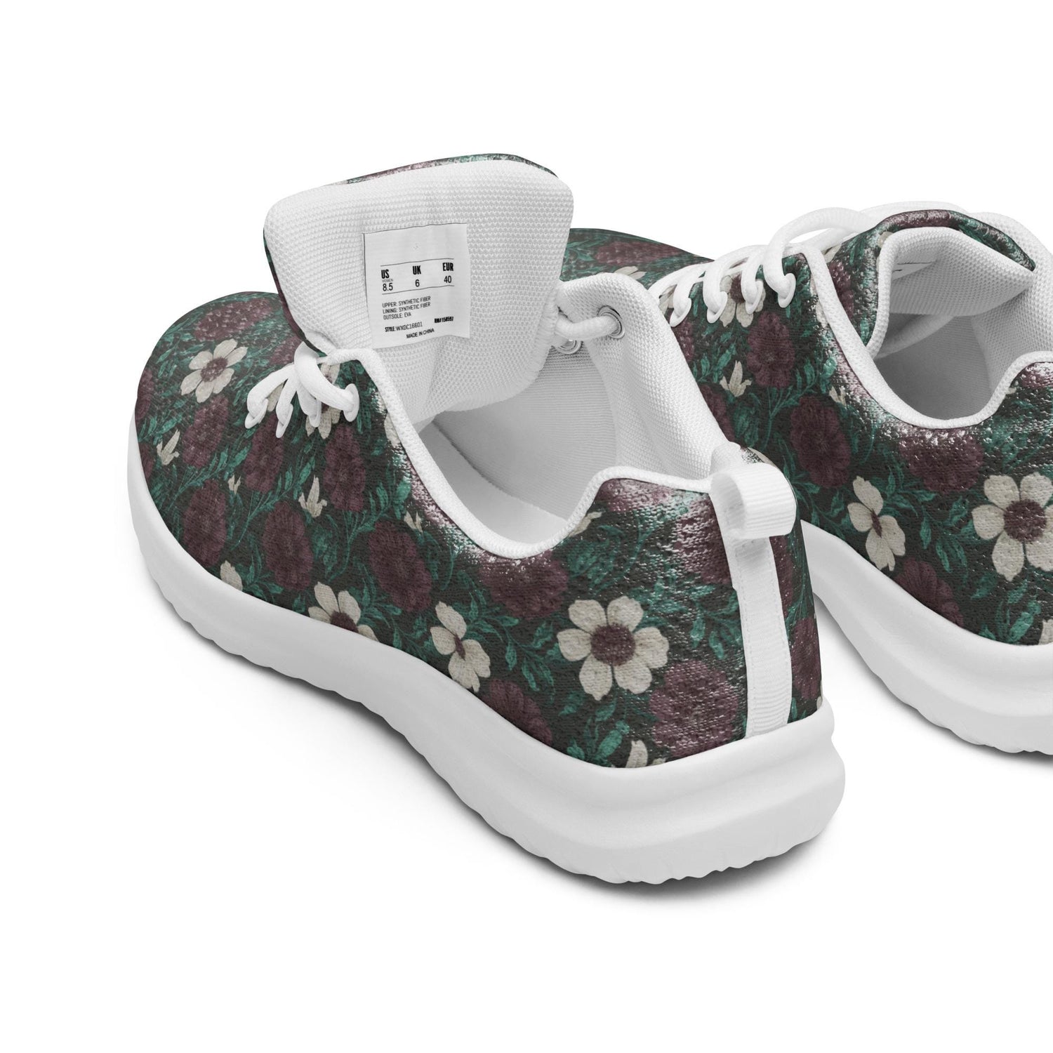 Fall Floral Women’s athletic shoes, Soft cozy warm ideal walking running casual wearing stylish every day female tennis shoe