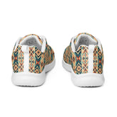 Men’s colorful western pattern athletic shoes all over print stylish comfy walking gym casual wear soft fabric shoe