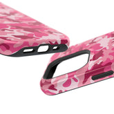 Pink Camo Impact-Resistant Phone Case, Trendy Phone Accessory, Gift for Her, Stylish Protection, Durable Case for Teens and Adults