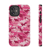 Pink Camo Impact-Resistant Phone Case, Trendy Phone Accessory, Gift for Her, Stylish Protection, Durable Case for Teens and Adults