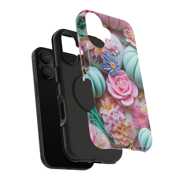 Floral Impact-Resistant IPhone Case, 3D Colorful Phone Cover, Cute Phone Accessory, Gift for Her, Spring Phone Case, Unique Design
