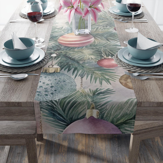 Christmas Table Runner, Holiday Table Decor, Festive Dining Accent, Seasonal Home Decor, Winter Holiday Tablecloth