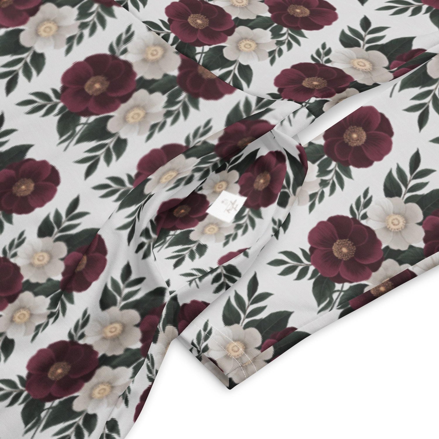 Floral All-Over Print Long Sleeve Midi Dress with Pockets – Feminine Fit & Flared Style