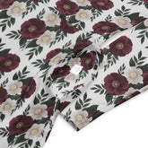 Floral All-Over Print Long Sleeve Midi Dress with Pockets – Feminine Fit & Flared Style