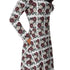 Floral All-Over Print Long Sleeve Midi Dress with Pockets – Feminine Fit & Flared Style