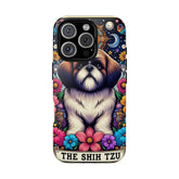 Tough Cases, Shih Tzu Celestial Tarot Card iPhone 16/15 Cover, Dog Pet Design, Protective Phone Accessories, Unique Gifts, Phone Shell