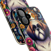 Tough Cases, Shih Tzu Celestial Tarot Card iPhone 16/15 Cover, Dog Pet Design, Protective Phone Accessories, Unique Gifts, Phone Shell