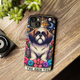 Tough Cases, Shih Tzu Celestial Tarot Card iPhone 16/15 Cover, Dog Pet Design, Protective Phone Accessories, Unique Gifts, Phone Shell