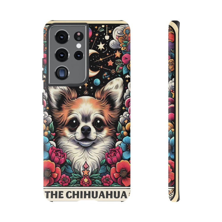 Samsung Tough Cases, Chihuahua Pet Portrait Phone Cover, Android Everyday Cover, Colorful Dog Print, Customized Personal Gift. Gift for Dog