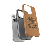 Phone Cases, Wine Themed, Funny Saying, Sturdy Shell Cover Case, Iphone & Android, Strong Protective Hard Case - Tough Cases