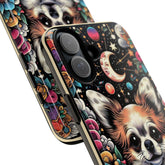 Tough Cases, Iphone 15 cute dog celestial Tarot Card hard shell cover, Iphone 14 stylish decor, Chihuahua dog portrait, cute pet portrait
