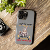 Tough Cases. Iphone 14 sturdy case, Iphone15 funny case, Sarcastic Crazy Cat Lady, Matte phone covers, cat lover gift