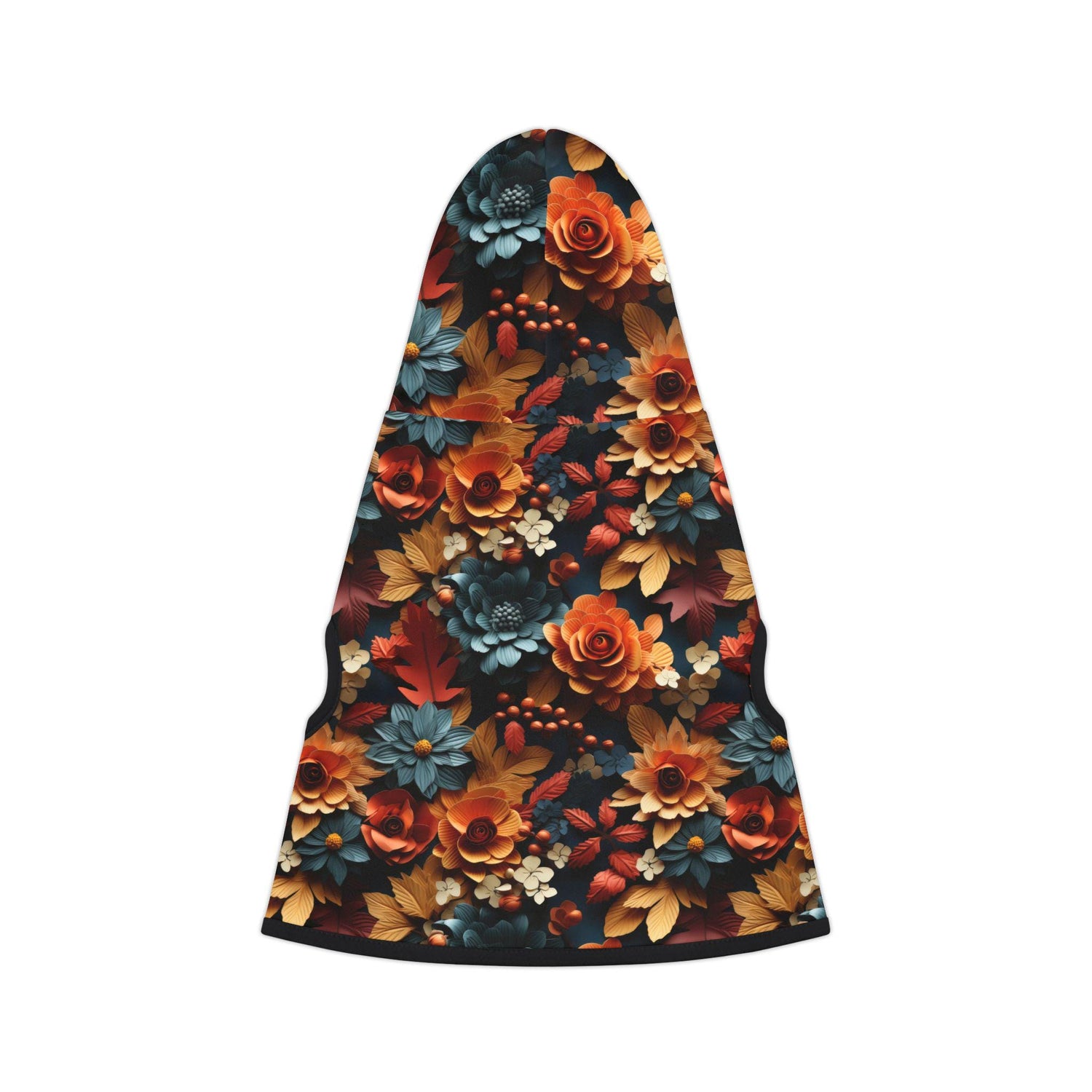 Fall Floral Pet Hoodie - Stylish Custom Design for Casual Walks, Travel, and Pet Lovers - Perfect Holiday Gift, Dog or Cat Owner Apparel