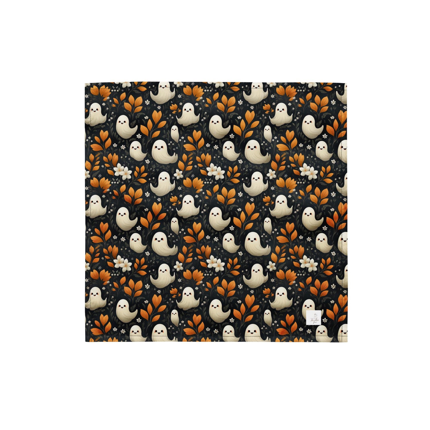 Halloween Pet Bandana all over mini ghosts print stylish casual walk travel designer adorable cat dog human scarf