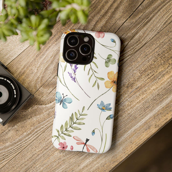 Tough Cases, Floral pattern Iphone 15 Case, Iphone14 summer case, pretty in bloom design, personalized gift for grad student, flower pattern