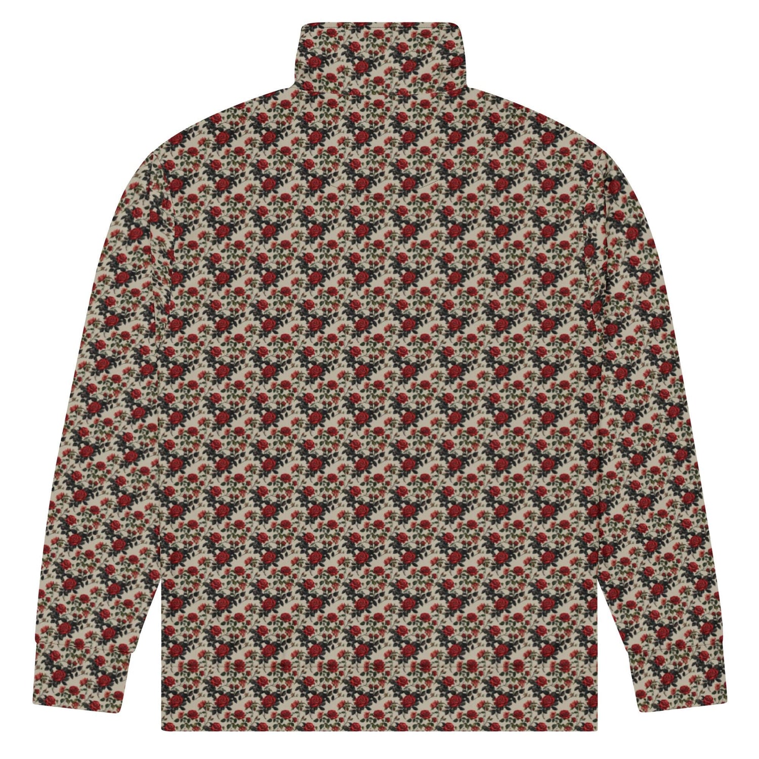 Unisex All-Over Print Rose Pattern Track Jacket - Stylish Casual Wear for All Occasions