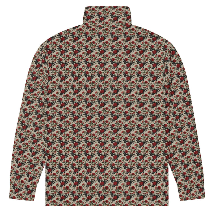 Unisex All-Over Print Rose Pattern Track Jacket - Stylish Casual Wear for All Occasions