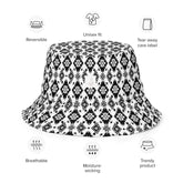Reversible Bucket Hat | Western Textile Pattern | Casual Streetwear Fashion | Dual Outfit Look