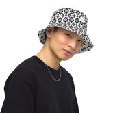 Reversible Bucket Hat | Western Textile Pattern | Casual Streetwear Fashion | Dual Outfit Look