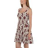 Floral Skater Dress all over print pattern feminine stylish holiday dinner casual date runway classy female wear