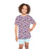 Kids Sports Jersey, Fun Floral Pattern T-Shirt for Young Athletes, Perfect for Birthdays, Sports Events, or Casual Outings