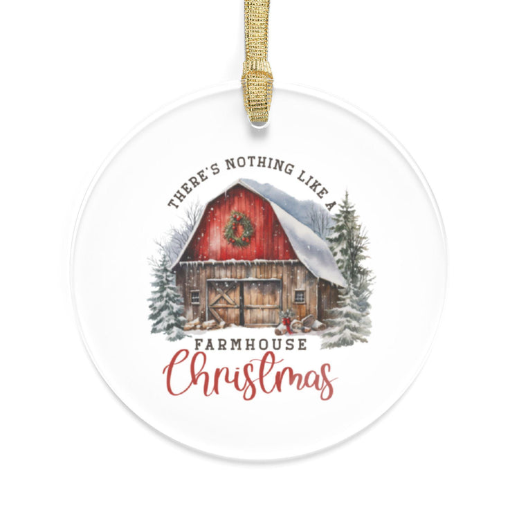 Acrylic Ornaments, Farmhouse Decorations, Tree Ornaments, Xmas ornaments, Country Xmas, Xmas Barn, Holiday Decor, Room Decor - Rustic