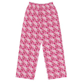 Pink Floral 3D Wide-Leg Pants | All-Over Print Casual Lounge Wear | High-Quality Women&