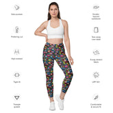 High-Waisted Fall All-Over Print Pocket Leggings | Eco-Friendly Semi-Compression Workout & Casual Wear