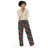 All-Over Floral 3D Print Wide-Leg Pants for Women