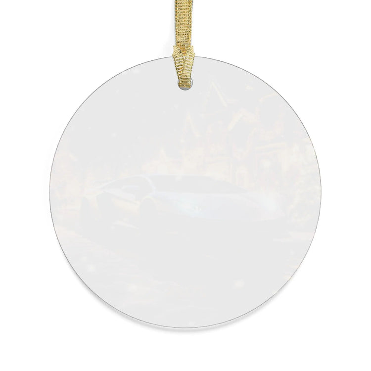 Silver Lamborghini Acrylic Ornament - Personalized Fancy Xmas Tree Decoration, Gift for Car Lovers, Custom Ornament, Holiday Decor, Luxury The Aurora Touch