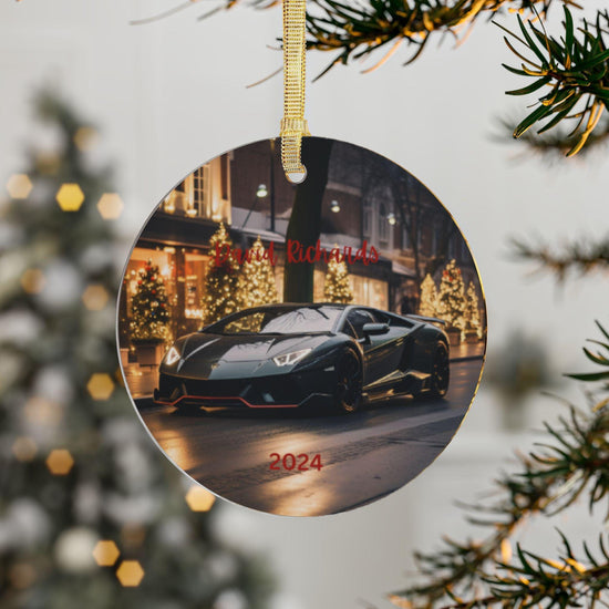 Personalized Ornament, Luxury Car Decor, Exotic Car Gift, Tree Bauble, Holiday Decoration, Designer Ornament