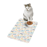 Watercolor Floral Pet Food Mat | Cute Dog Cat Feeding Mat, Non-Slip Dog Dish Mat, Pet Accessories, Gift for Pet Lovers The Aurora Touch