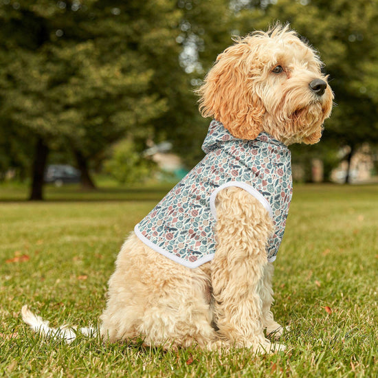 Sudadera con estampado floral para mascotas: sudadera acogedora para perros, ropa linda para gatos, moda de primavera para mascotas, ideal para regalos y festividades, adorable atuendo para mascotas.