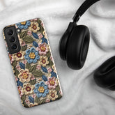 Tough case for Samsung®, floral crotchet AOP pattern design android hard sturdy phone stylish protection cover case for everyday use